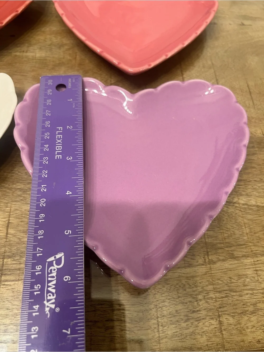 4 Williams-Sonoma Pink Heart-Shaped Ceramic Dish